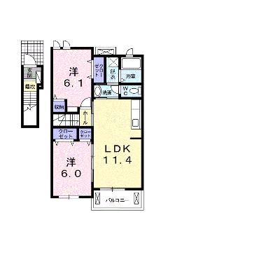 アンジュ・ソレイユＢ 203【管理NO：1-016712302-02030】 2026年07月上旬入居可能の物件画像