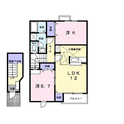 ベルフラワーＥ 202【管理NO：1-009403401-02020】 ★家具家電は申し込み後に搬入します★の物件画像