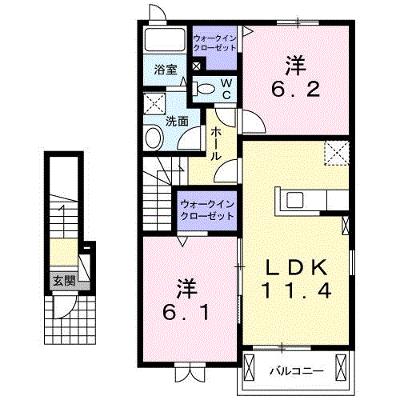 シェーヌⅡ 203【管理NO：1-021283801-02030】 2026年08月上旬入居可能の物件画像