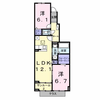 ベル・コリーヌＢ 103【管理NO：1-028379502-01030】 2026年07月上旬入居可能の物件画像