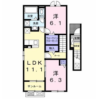 Ｋ’ｓヴィレッジ旭Ｃ 203【管理NO：1-028446103-02030】 ★家具家電は申し込み後に搬入します 2026年07月下旬入居可能の物件画像