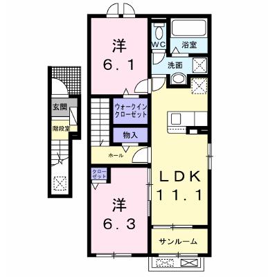 Ｋ’ｓヴィレッジ旭Ｃ 201【管理NO：1-028446103-02010】 ★家具家電は申し込み後に搬入します 2026年07月下旬入居可能の物件画像