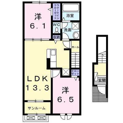 Ｋ’ｓヴィレッジ旭Ｂ 202【管理NO：1-028446102-02020】 ★家具家電は申し込み後に搬入します 2026年07月下旬入居可能の物件画像