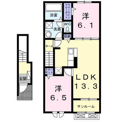 Ｋ’ｓヴィレッジ旭Ａ 204【管理NO：1-028446101-02040】 ★家具家電は申し込み後に搬入しますの物件画像