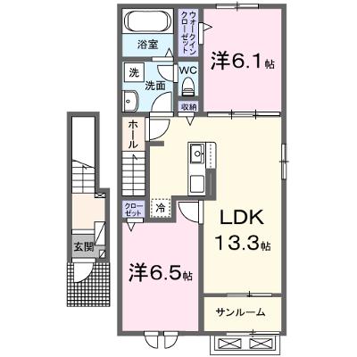 カーサ・セイスＢ 203【管理NO：1-027971402-02030】 ★家具家電は申し込み後に搬入します 2026年09月下旬入居可能の物件画像
