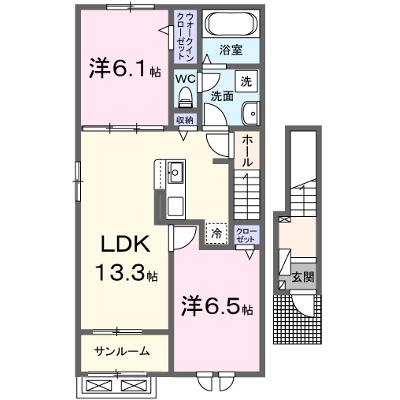 カーサ・セイスＡ 201【管理NO：1-027971401-02010】 ★家具家電は申し込み後に搬入します★ ★2026年09月下旬入居可能★の物件画像