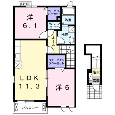パッシオーネ　Ｋ 201【管理NO：1-016996502-02010】 ★家具家電は申し込み後に搬入します 2026年07月下旬入居可能の物件画像