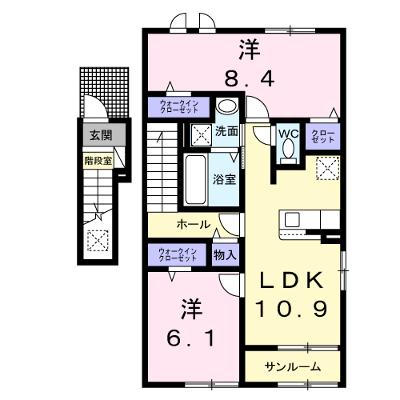 ニコリヴⅡ 201【管理NO：1-028404102-02010】 ★家具家電は申し込み後に搬入します 2026年10月中旬入居可能の物件画像