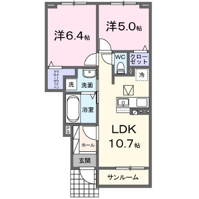 ニコリヴⅠ 102【管理NO：1-028404101-01020】 ★家具家電は申し込み後に搬入します 2026年07月中旬入居可能の物件画像