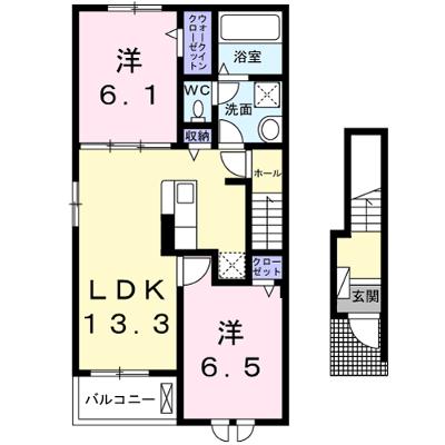 ロワゾーブルーＯ 201【管理NO：1-026949202-02010】 ★家具家電は申し込み後に搬入します 2026年08月上旬入居可能の物件画像