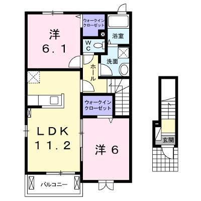 コーネル若月Ⅱ 201【管理NO：1-022504402-02010】 ★家具家電は申し込み後に搬入しますの物件画像