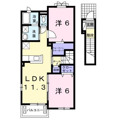 ベル　クレール 205【管理NO：1-022498701-02050】 ★家具家電は申し込み後に搬入します★の物件画像
