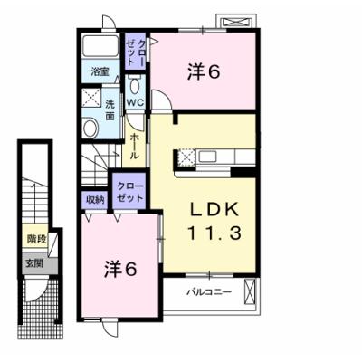 プロスパー　Ⅱ 202【管理NO：1-017925801-02020】 ★家具家電は申し込み後に搬入します★の物件画像