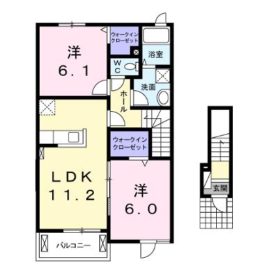 コーネル若月Ⅱ 202【管理NO：1-022504402-02020】 ★家具家電は申し込み後に搬入しますの物件画像