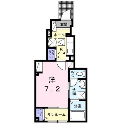 Ｇｒａｎ　Ｎｏｉｒ　Ⅰ 104【管理NO：1-025963101-01040】 ★家具家電は申し込み後に搬入しますの物件画像