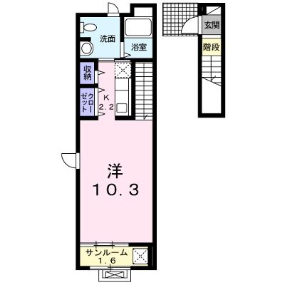 カーサ　ビアンカ 203【管理NO：1-020572001-02030】 ★家具家電は申し込み後に搬入しますの物件画像