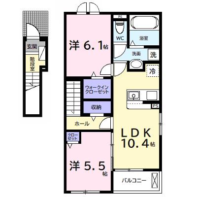 ＫｏｕｗａⅡ 201【管理NO：1-028395902-02010】 ★家具家電は申し込み後に搬入しますの物件画像