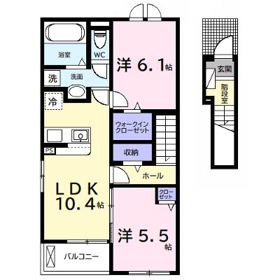 ＫｏｕｗａⅠ 202【管理NO：1-028395901-02020】 ★家具家電は申し込み後に搬入しますの物件画像