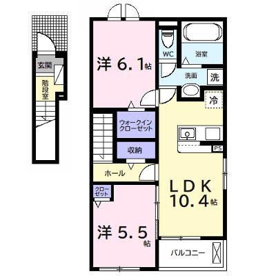 ＫｏｕｗａⅠ 201【管理NO：1-028395901-02010】 ★家具家電は申し込み後に搬入しますの物件画像
