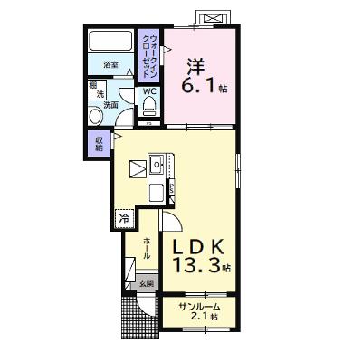 ウルルⅡ 103【管理NO：1-028242702-01030】 ★家具家電は申し込み後に搬入します 2026年08月上旬入居可能の物件画像