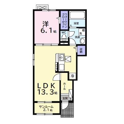 ウルルⅡ 101【管理NO：1-028242702-01010】 ★家具家電は申し込み後に搬入します 2026年08月上旬入居可能の物件画像