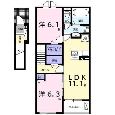 ウルルⅠ 202【管理NO：1-028242701-02020】 ★家具家電は申し込み後に搬入します 2026年08月上旬入居可能の物件画像