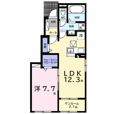 ウルルⅠ 101【管理NO：1-028242701-01010】 ★家具家電は申し込み後に搬入します 2026年08月上旬入居可能の物件画像