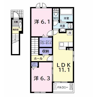 カーサＧＮＫ 201【管理NO：1-026953401-02010】 ★家具家電は申し込み後に搬入しますの物件画像