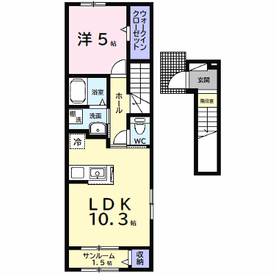 グレースコートⅨ 201【管理NO：1-027608501-02010】 ★家具家電は申し込み後に搬入します★の物件画像