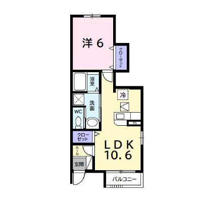グリーン　コートＣ 104【管理NO：1-013871501-01040】 ★家具家電は申し込み後に搬入しますの物件画像