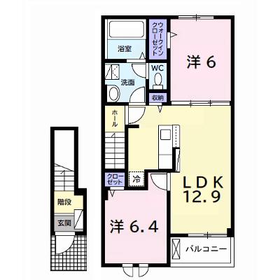 サン　ヴェール　大芝　Ⅲ　Ａ 202【管理NO：1-026764601-02020】 ★家具家電は申し込み後に搬入しますの物件画像