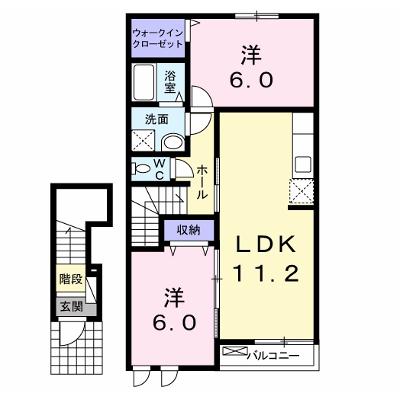 ジュネス　ド　アイサ 202【管理NO：1-017212002-02020】 ★家具家電は申し込み後に搬入します 2026年09月中旬入居可能の物件画像