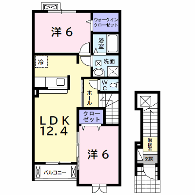 フォレストⅥ 202【管理NO：1-015374901-02020】 ★家具家電は申し込み後に搬入します★の物件画像