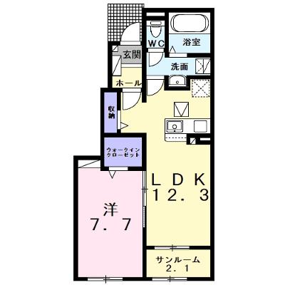 ポルテ　ボヌールⅠ 102【管理NO：1-027387201-01020】 ★家具家電は申し込み後に搬入しますの物件画像