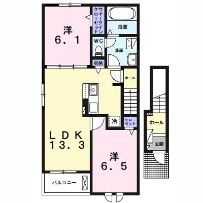 ニューフィールド　ビレッジⅠ 201【管理NO：1-027332202-02010】 ★家具家電は申し込み後に搬入します★の物件画像