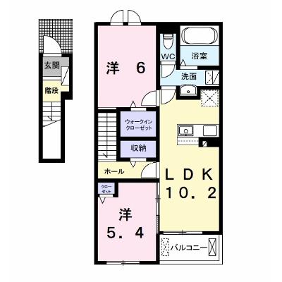 メゾン・ド・ソレイユ 202【管理NO：1-026877101-02020】 ★家具家電は申し込み後に搬入します★の物件画像