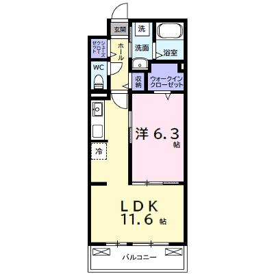 ルポン　ボヌール 304【管理NO：1-028588101-03040】 ★家具家電は申し込み後に搬入します★ ★2026年08月下旬入居可能★の物件画像