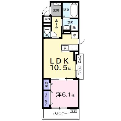 ルポン　ボヌール 201【管理NO：1-028588101-02010】 ★家具家電は申し込み後に搬入します★の物件画像