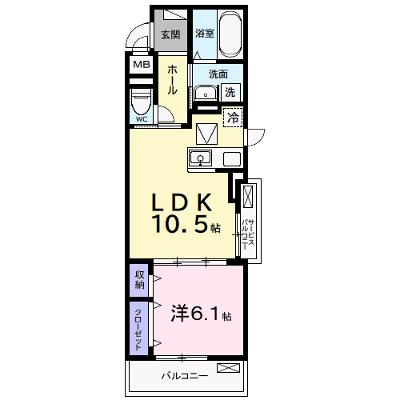 ルポン　ボヌール 101【管理NO：1-028588101-01010】 ★家具家電は申し込み後に搬入します★ ★2026年08月下旬入居可能★の物件画像