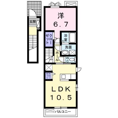 プルメリア 201【管理NO：1-018604801-02010】 ★家具家電は申し込み後に搬入しますの物件画像