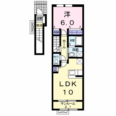 プリマ　クラッセⅡ 203【管理NO：1-017571402-02030】 2026年08月中旬入居可能の物件画像