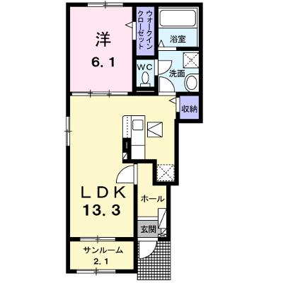 ヒカルサ新潟姥ケ山 101【管理NO：1-028664001-01010】 ★家具家電は申し込み後に搬入します★ ★2026年09月下旬入居可能★の物件画像