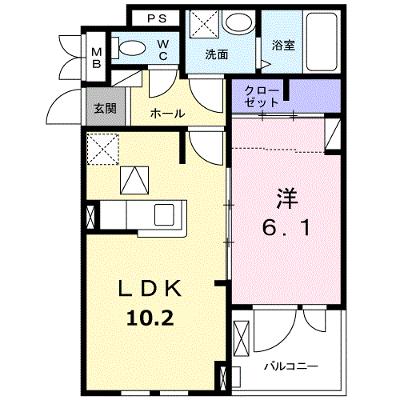 オーブ　ドゥース　Ⅰ 103【管理NO：1-024160001-01030】 ★家具家電は申し込み後に搬入します 2026年07月中旬入居可能の物件画像