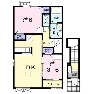 プリマヴェーラ 201【管理NO：1-017352101-02010】 ★家具家電は申し込み後に搬入します 2026年08月中旬入居可能の物件画像