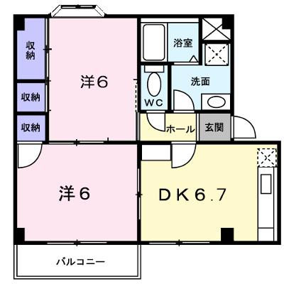 プラドール真砂Ｂ 202【管理NO：1-003433302-02020】の物件画像
