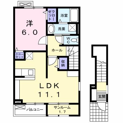 エブリィワン 203【管理NO：1-014788701-02030】 ★家具家電は申し込み後に搬入します★ ★2026年09月中旬入居可能★の物件画像