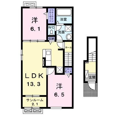 クエストＭＫ　Ⅰ 201【管理NO：1-027665501-02010】 ★家具家電は申し込み後に搬入します★の物件画像