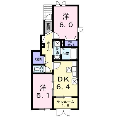 キャッスル　ビューⅡ 101【管理NO：1-018365202-01010】 ★家具家電は申し込み後に搬入します★の物件画像