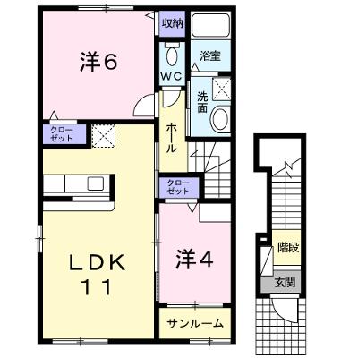 サジッターリオ柊 201【管理NO：1-018040701-02010】 ★家具家電は申し込み後に搬入します★ ★2026年08月下旬入居可能★の物件画像