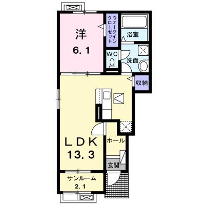 向日葵　２ 101【管理NO：1-028584702-01010】 ★家具家電は申し込み後に搬入します 2026年09月上旬入居可能の物件画像